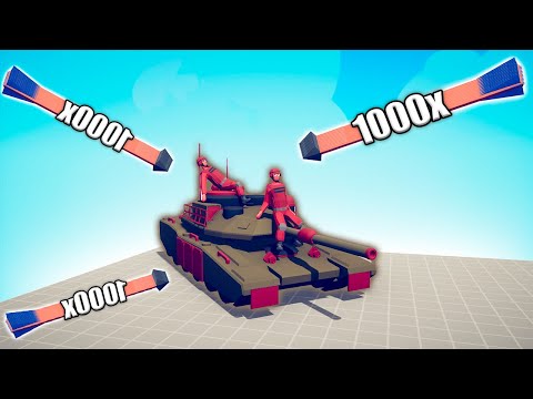 TANK vs 2x 1000x OVERPOWERED UNITS - TABS | Totally Accurate Battle Simulator 2024