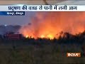 Watch: Fire at Bengaluru’s polluted Bellandur lake