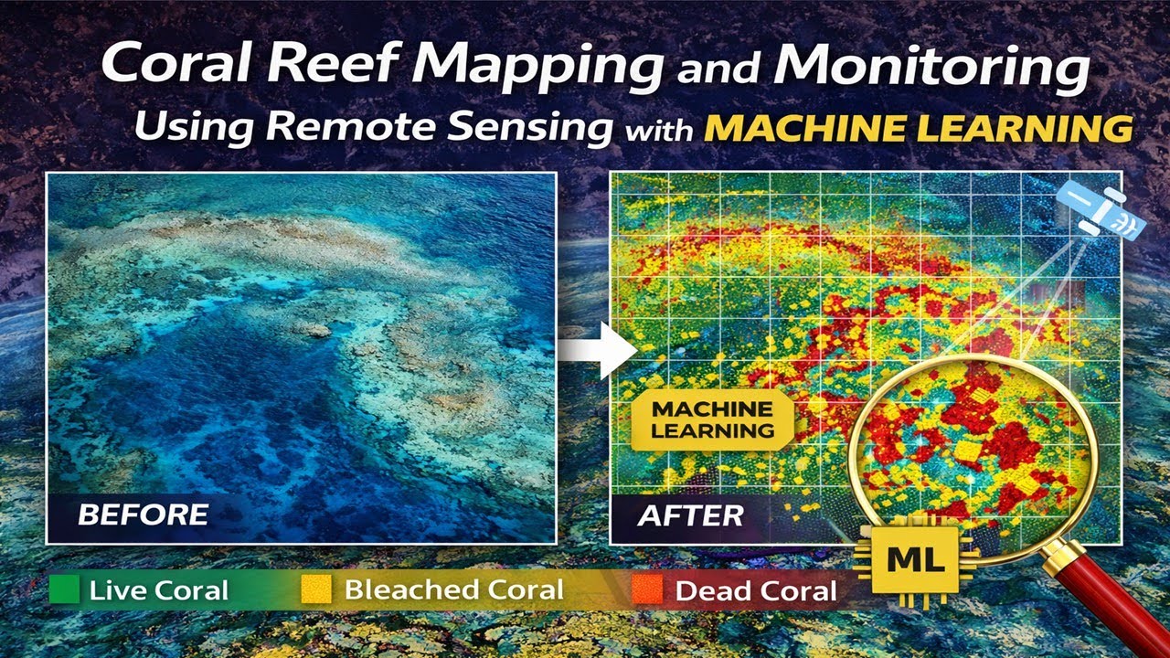 Coral Reef Mapping and Monitoring Using Remote Sensing with Machine Learning