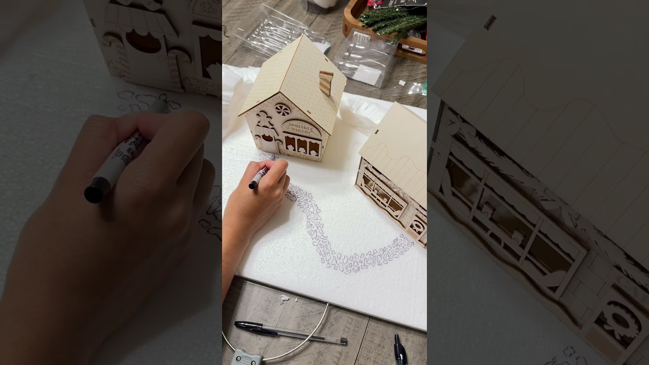 DIY Christmas Village ✨🎄 #diychristmascrafts #christmasvillage #christmasdecor