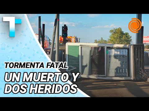 Un MUERTO y dos heridos al CAER UNA CABINA de peaje durante el temporal en Córdoba