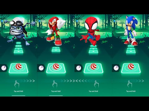 Crazy Frog vs Knuckles vs Spiderman vs Sonic | Tiles Hop EDM Rush