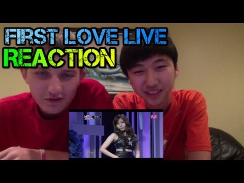 Asian&White Reacts To: After School - First Love (LIVE) @ Mcountdown 2013.6.13