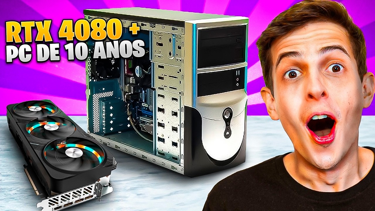 Coloquei uma GPU de R$8.000 em um PC de R$500