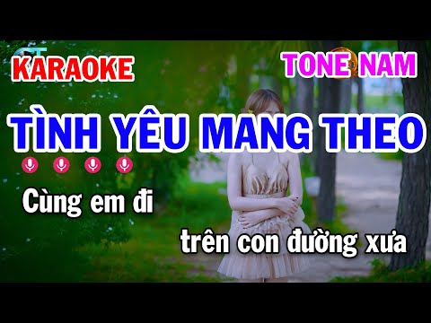 Karaoke Tình Yêu Mang Theo Tone Nam || Nhạc Trẻ Xưa 8x 9x