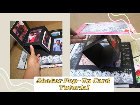 Pop Up Shaker Card Tutorial | DIY Shaker Card | Scrapbook Page Ideas