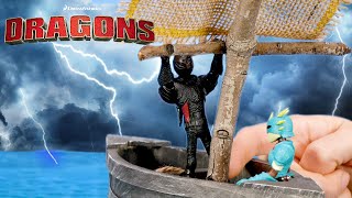 Hiccup & Astrid SHIPWRECKED at Sea! | DRAGONS