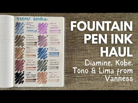 NEW FOUNTAIN PEN INK HAUL // Diamine Inkvent, Kobe, Tono & Lims #fountainpenink