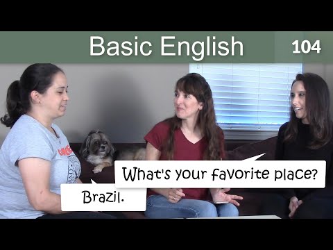 Lesson 104  Basic English with Jennifer Talking about Favorites the Past