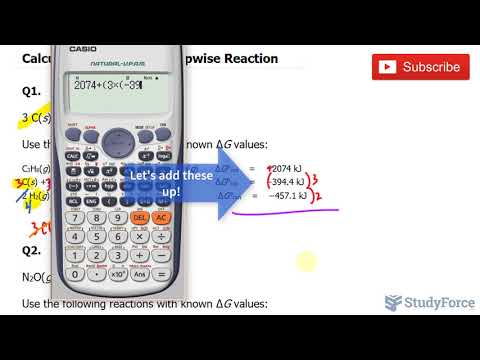 Calculating ΔG° for a Stepwise Reaction (Question 1)