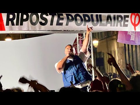 Fête de la Musique à Paris/Riposte populaire: discours de Manuel Bompard (LFI) et concert de Médine