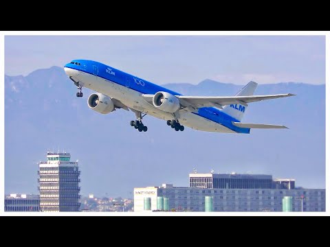 [4K] KLM BOEING 777-206(ER) LAX DEPARTURE - PLANE SPOTTING - AUGUST 2019