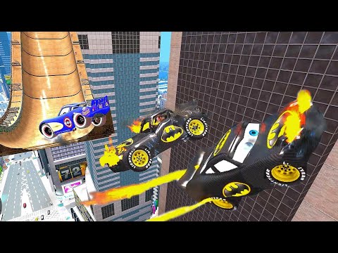 GTA IV Random McQueen Mega Car Jumps Testing Ep. 1 | GTA IV Lightning McQueen Mod Test