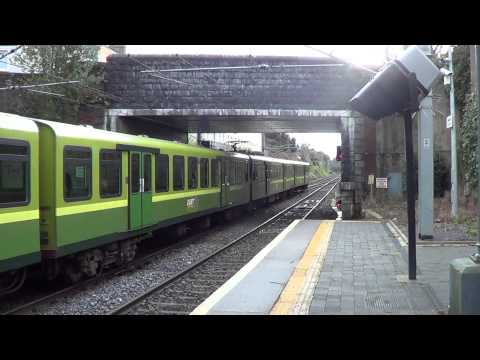 Irish Rail 8100 EMU 8129 + 8132 arrives at Malahide