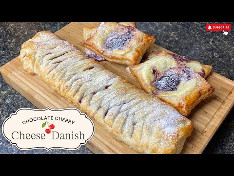 Irresistible Chocolate Cherry Cheese Danish - A Sweet Delight!