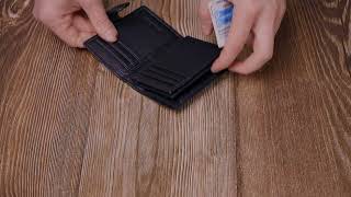 Надежная визитница из натуральной кожи ST Leather 22469 черная