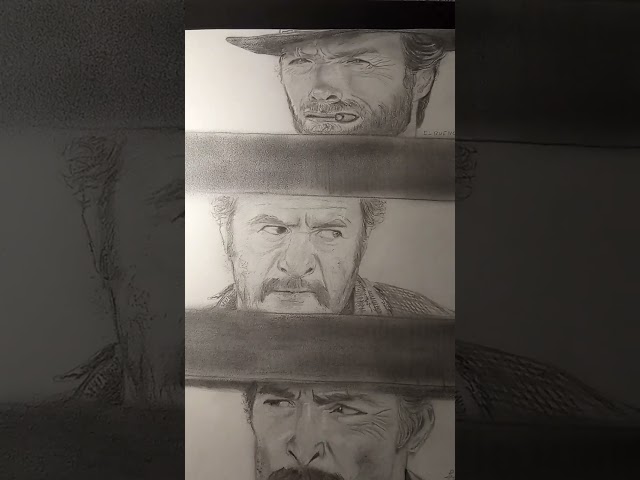 Vídeo relacionado con KUSTOM ART Cuadro de estilo vintage, serie famosos actores Clint Eastwood en película II Bueno, el feo, el malo, impresión sobre madera, 25 x 18 cm.