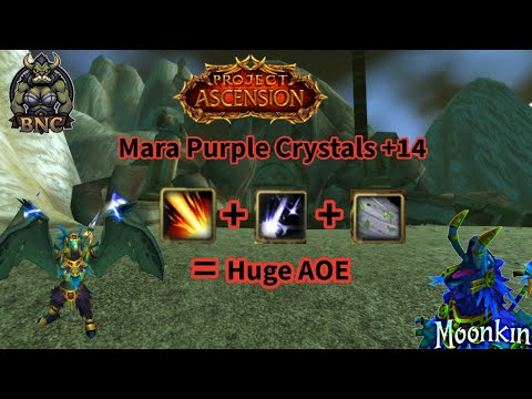 Maraudon +14 - Balance Druid POV - M+ AOE Build [Ascension Bronzebeard]