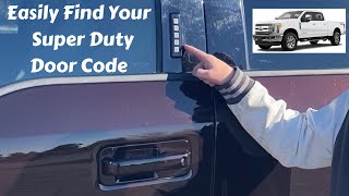 How To Find Keypad Door Code Ford F250 - F550 DIY Tutorial Retrieve Keyless Entry F350 F450