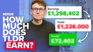 TLDDR revenue breakdown showing how product income now exceeds YouTube and sponsorship revenue combined
