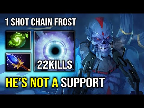 This LICH Can 1 Shot Your Carry Unlimited Chain Frost 100% Full Aghanim Effect Dota 2
