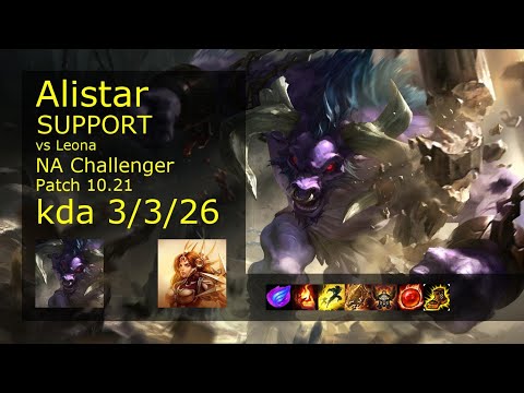Alistar Support vs Leona - NA Challenger 3/3/26 Patch 10.21 Gameplay