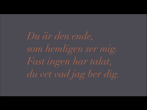 Du är den ende (med text) | Visa med text av Bo Setterlind | Melodi: Romance Anónimo