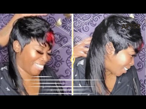HOWTO: Edgy Mullet Pixie Cut Quickweave TUTORIAL:...