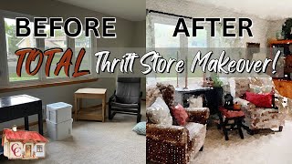Unbelievable Living Room Transformation Using Only Thrift Store Finds!