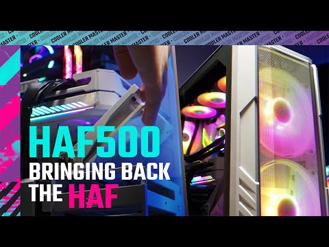 COOLER MASTER PC dėklas HAF 500 Midi bokštas ARGB baltas video
