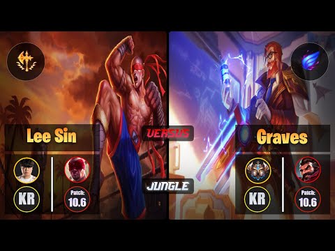Clid LEE SIN (Jungle) [Conqueror] VS GRAVES - Challenger KR Patch 10.6