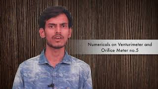 Venturi Meter and Orifice Meter Problem 5 - Fluid Flow - Fluid Mechanics