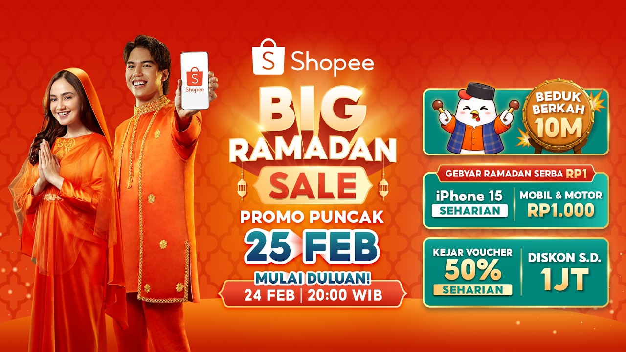 Shopee Promo Puncak Mulai Duluan 24-25 Feb | 20:00 WIB
