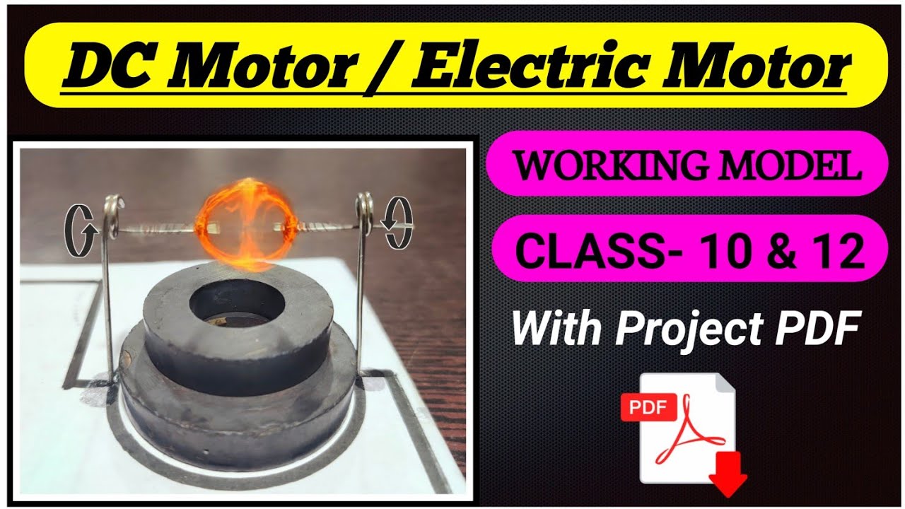 Physics Project for class 12 | DC Motor working model class 12 |How to make Electric motor at home