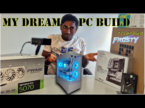 I Built My Dream All-White Gaming PC 🤍[ Frosty🥶❄️ ] RTX 5070 | ₹2 Lakh Build