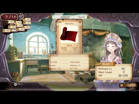 【Atelier Totori DX】Preparing New Game+ ► Synthesis: Armor (Velvetis) ★ 1st Playthrough ║#50║