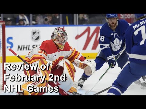 Review of February 2nd NHL Games