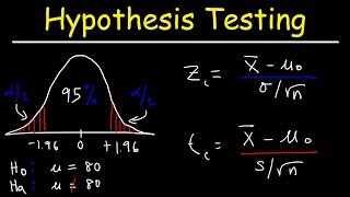 Hypothesis Testing Problems - Z Test & T Statistics - One & Two Tailed Tests   2
