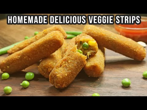 Homemade Veggie Strips Recipe - Storable Veg Cutlets | Quick Snack