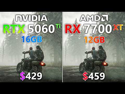 RTX 5060 Ti vs RX 7700 XT - Test in 17 Games