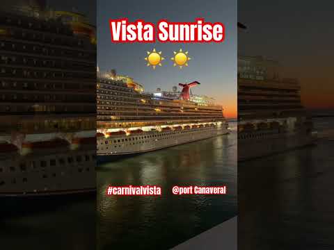 Thumbnail for Stunning sunrise for Carnival Vista as she glides into Port Canaveral #carnival