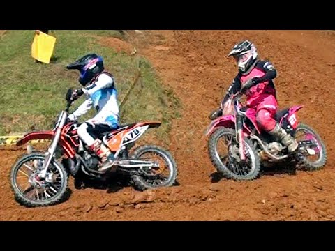 Disputa entre 2 Tempos e 4 tempos na Corrida de Velocross - Pega até a ultima volta