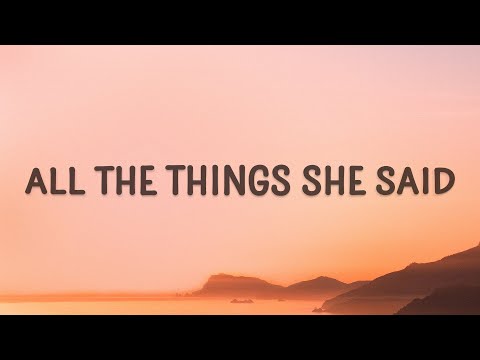 Tatu - All The Things She Said (Lyrics) | Running through my head