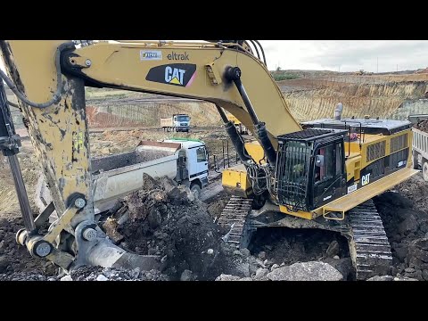 Caterpillar 390D Excavator Loading Mercedes & MAN Trucks - Interkat SA