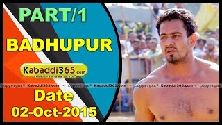 (1) Badhupur (Hoshiarpur) Kabaddi Tournament 2 Oct 2015