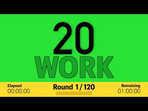 Tabata Timer 20/10 - 120 Rounds - 1 Hour / 60 Minutes (4K)