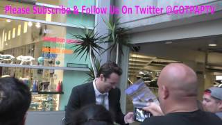 Christian Madsen greets fans outside the Mr Church Premiere at ArcLight Theatre in Hollywood video