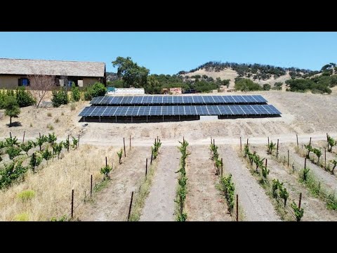 Nicholson Ranch Ground Mount on a steep slope -  Sonoma, CA