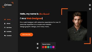 Create a Responsive Personal Portfolio Website Design using HTML CSS and JavaScript