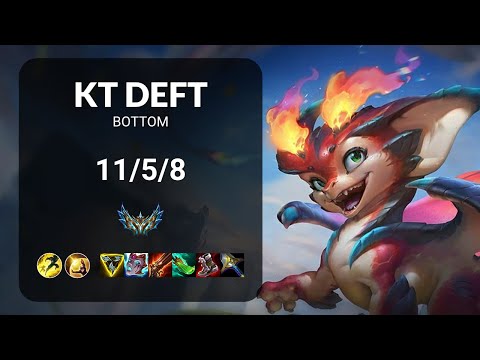 KT Deft Smolder vs Jhin BOTTOM - KR CHALLENGER Patch 14.15